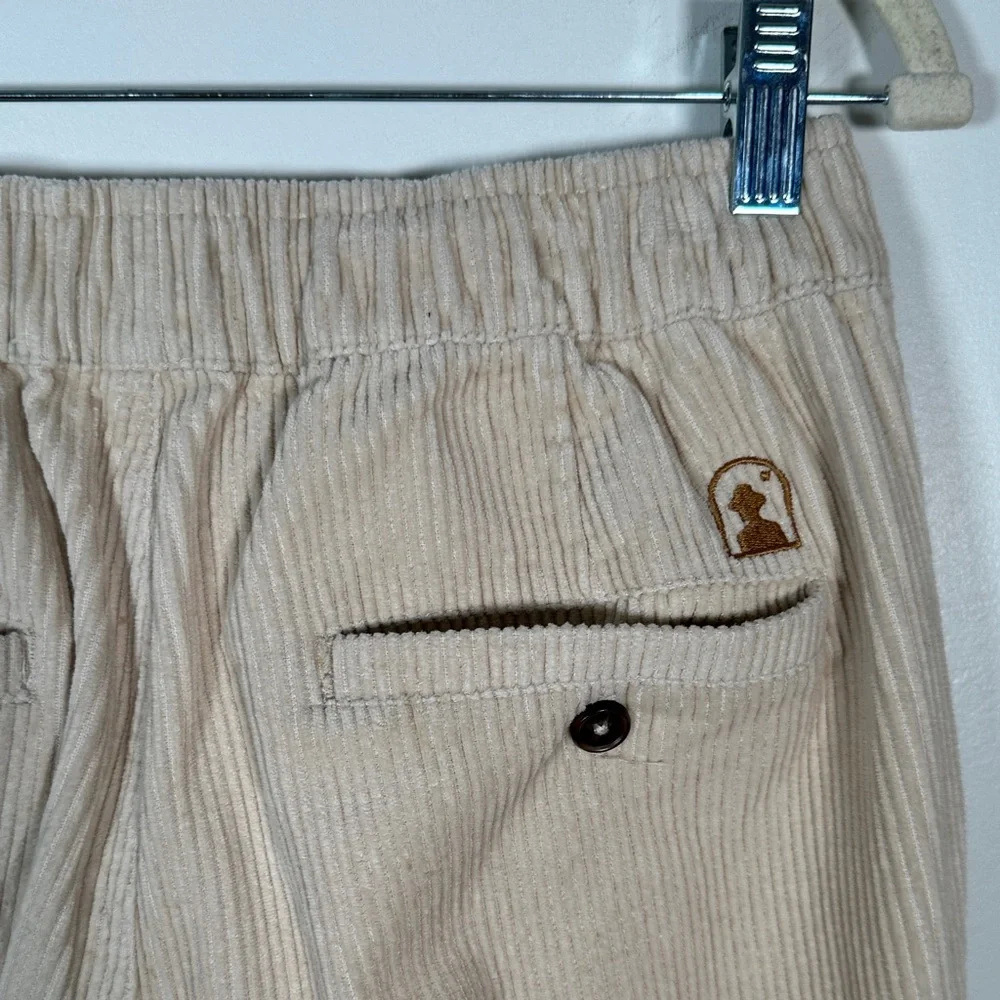 Dandy Del Mar XS Cotton Drawstring Corduroy Pants Beige Made in Italy